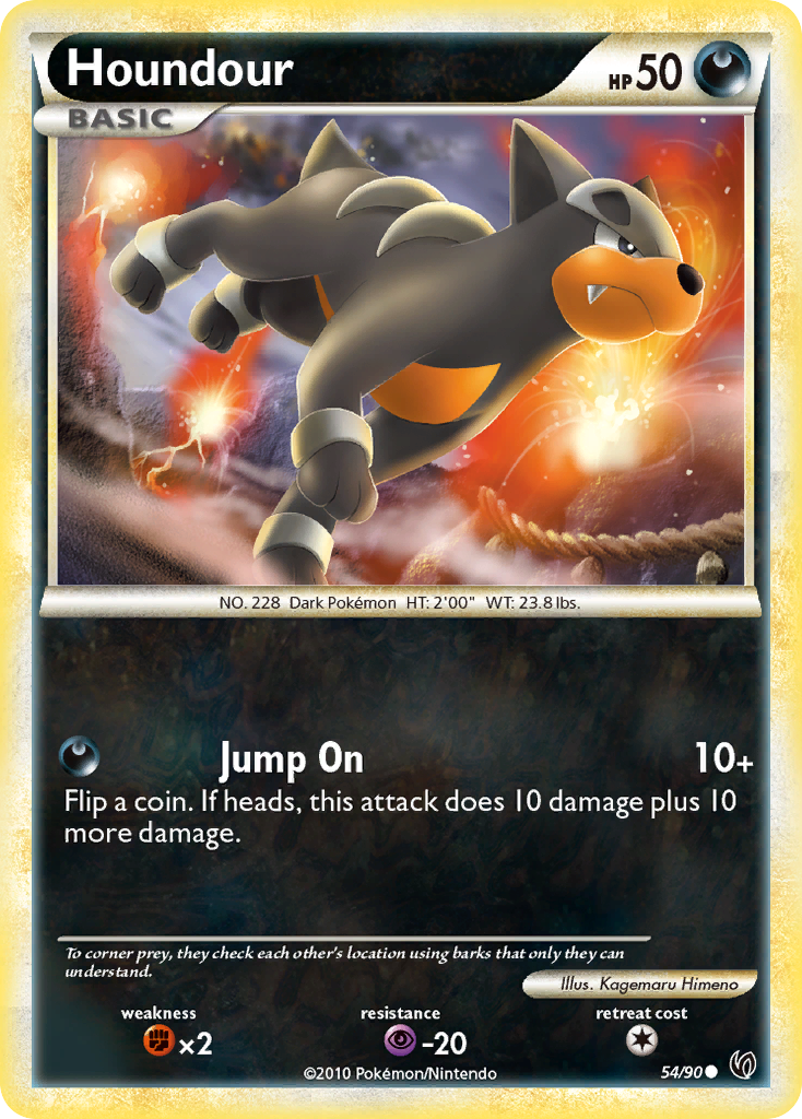 Houndour (54/90) [HeartGold & SoulSilver: Undaunted] - Comfy Hobbies