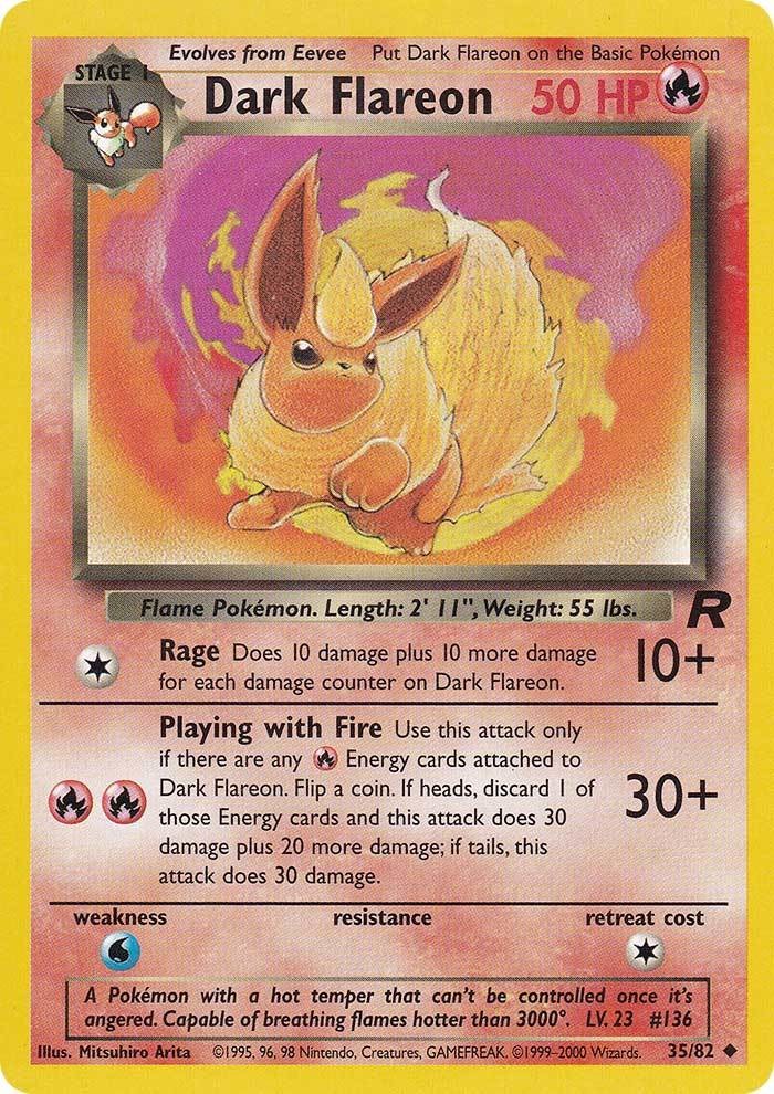Dark Flareon (35/82) [Team Rocket Unlimited] - Comfy Hobbies