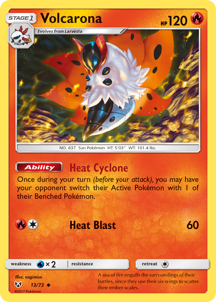 Volcarona (13/73) [Sun & Moon: Shining Legends] - Comfy Hobbies