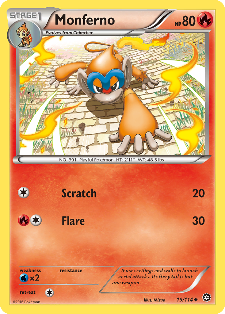 Monferno (19/114) [XY: Steam Siege] - Comfy Hobbies