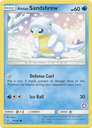 Alolan Sandshrew (19/145) (Deck Exclusive #14) [Sun & Moon: Trainer Kit - Alolan Sandslash] - Comfy Hobbies
