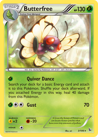 Butterfree (3/106) [XY: Flashfire] - Comfy Hobbies