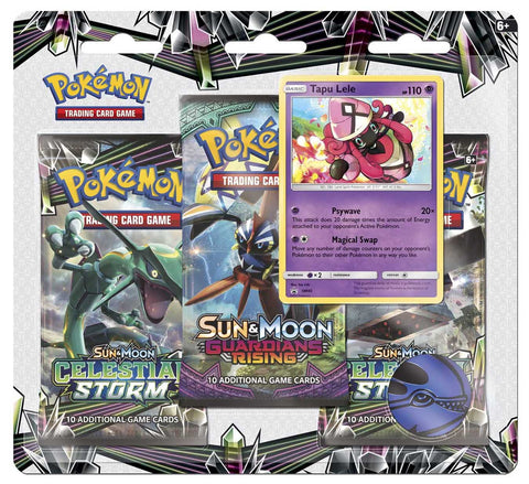 Sun & Moon: Celestial Storm - 3-Pack Blister (Tapu Lele) - Comfy Hobbies