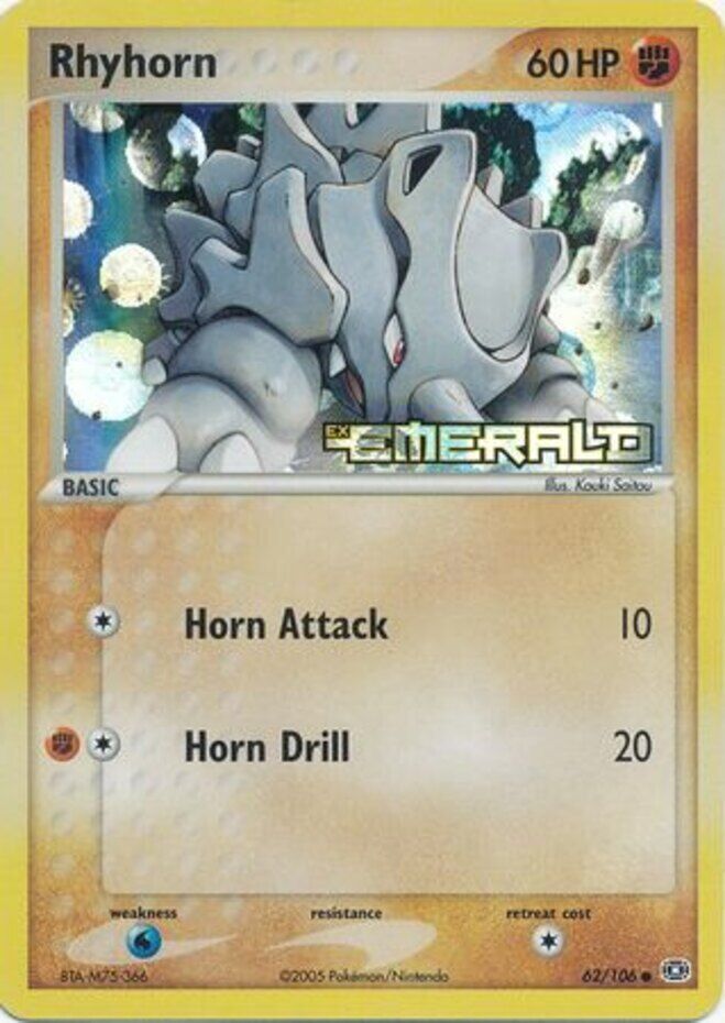 Rhyhorn (62/106) (Stamped) [EX: Emerald] - Comfy Hobbies