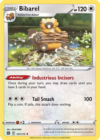 Bibarel (121/172) (Theme Deck Exclusive) [Sword & Shield: Brilliant Stars] - Comfy Hobbies