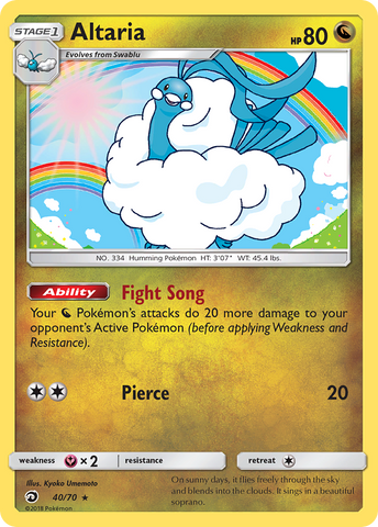 Altaria (40/70) [Sun & Moon: Dragon Majesty] - Comfy Hobbies