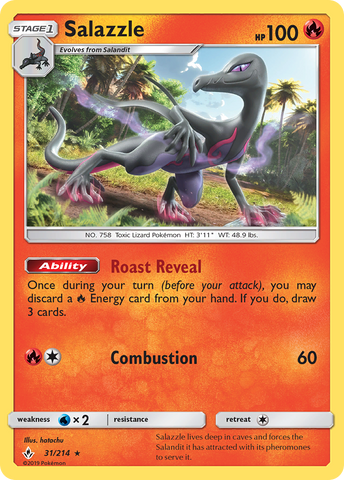 Salazzle (31/214) [Sun & Moon: Unbroken Bonds] - Comfy Hobbies