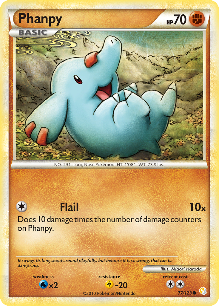 Phanpy (77/123) [HeartGold & SoulSilver: Base Set] - Comfy Hobbies