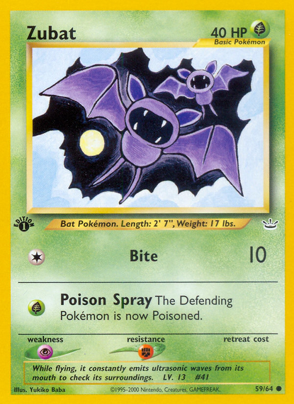 Zubat (59/64) [Neo Revelation 1st Edition] - Comfy Hobbies