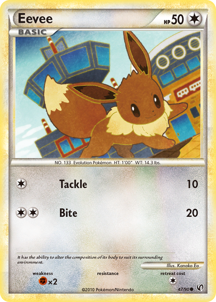Eevee (47/90) [HeartGold & SoulSilver: Undaunted] - Comfy Hobbies