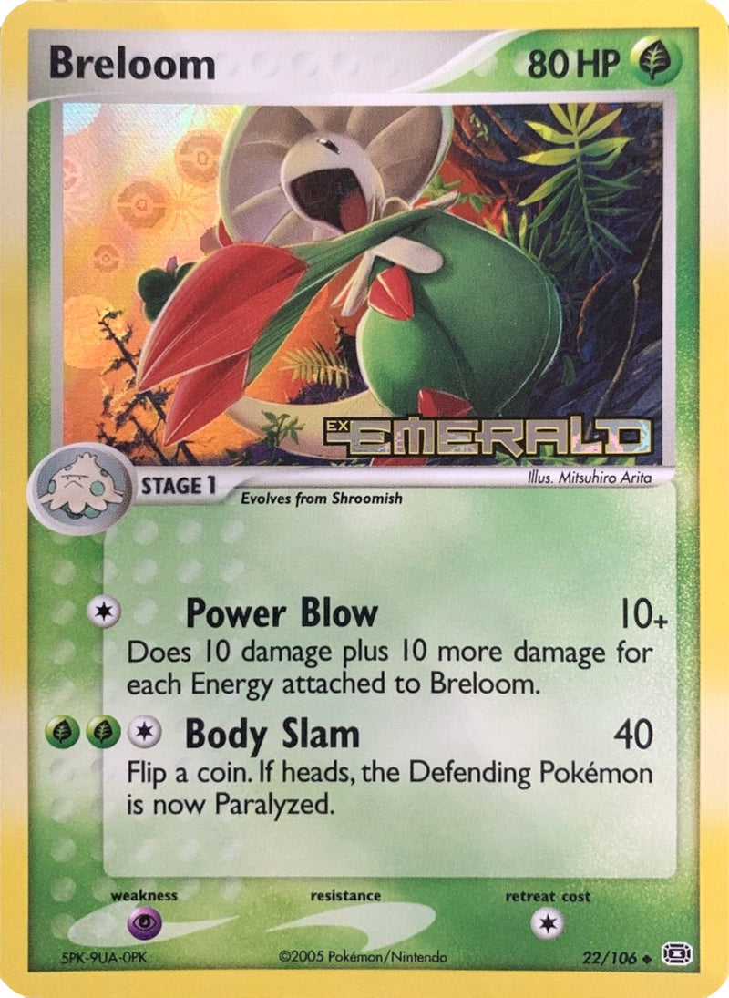 Breloom (22/106) (Stamped) [EX: Emerald] - Comfy Hobbies