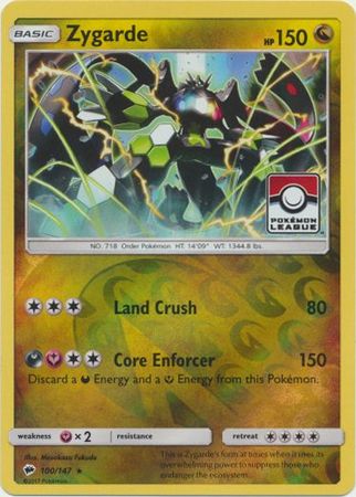 Zygarde (100/147) (League Promo) [Sun & Moon: Burning Shadows] - Comfy Hobbies