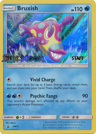 Bruxish (SM11) (Staff Prerelease Promo) [Sun & Moon: Black Star Promos] - Comfy Hobbies