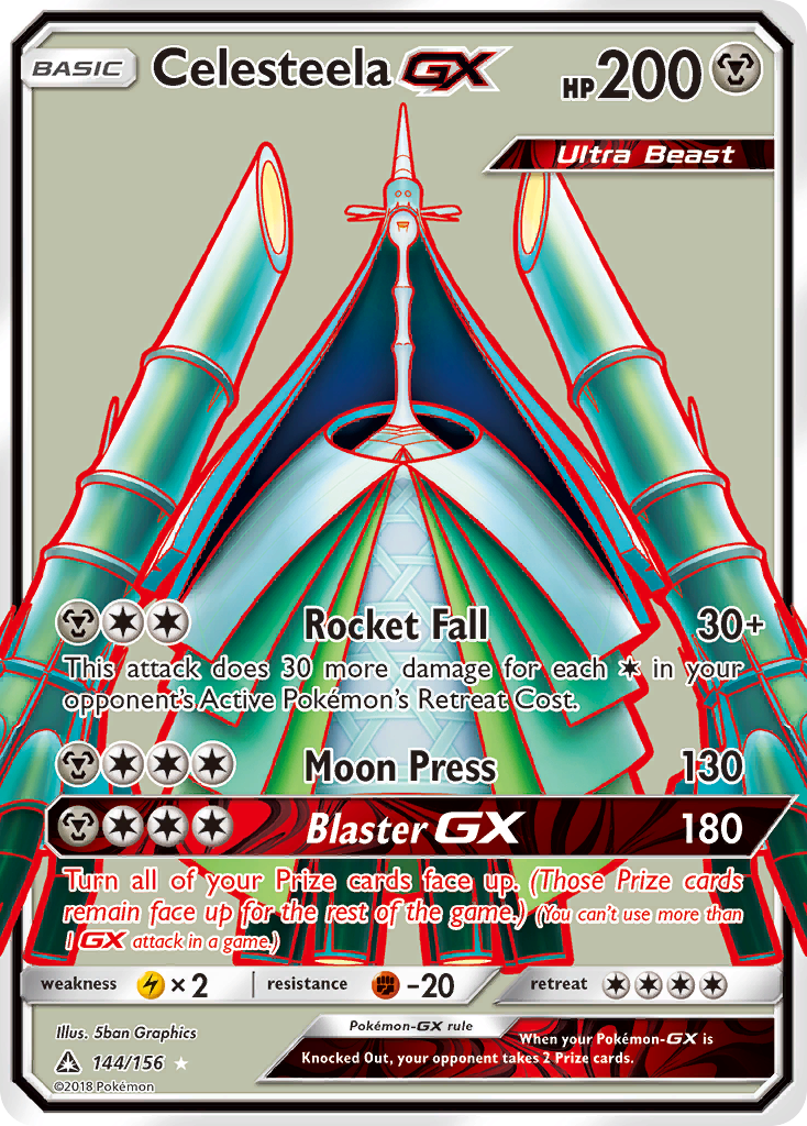 Celesteela GX (144/156) [Sun & Moon: Ultra Prism] - Comfy Hobbies