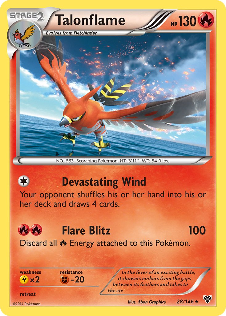 Talonflame (28/146) (Cosmos Holo) (Blister Exclusive) [XY: Base Set] - Comfy Hobbies