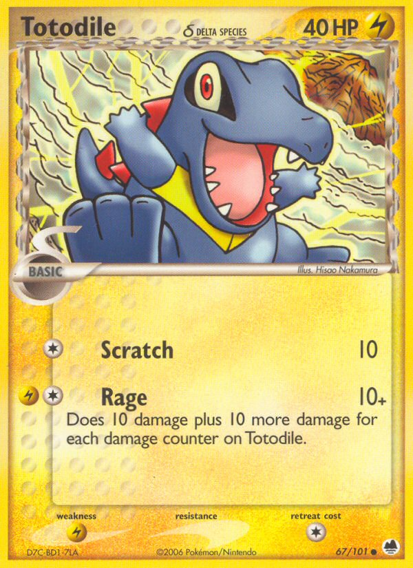 Totodile (67/101) (Delta Species) [EX: Dragon Frontiers] - Comfy Hobbies