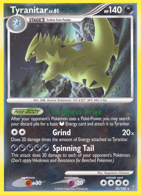 Tyranitar (30/100) (Theme Deck Exclusive) [Diamond & Pearl: Stormfront] - Comfy Hobbies