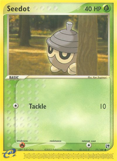 Seedot (77/100) [EX: Sandstorm] - Comfy Hobbies