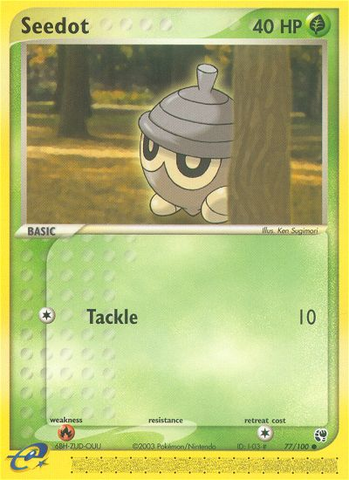 Seedot (77/100) [EX: Sandstorm] - Comfy Hobbies