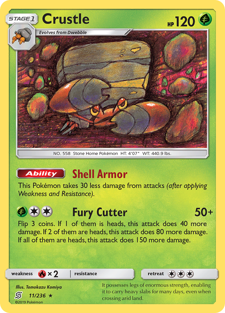 Crustle (11/236) [Sun & Moon: Unified Minds] - Comfy Hobbies