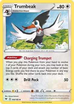 Trumbeak (144/185) [Sword & Shield: Vivid Voltage] - Comfy Hobbies