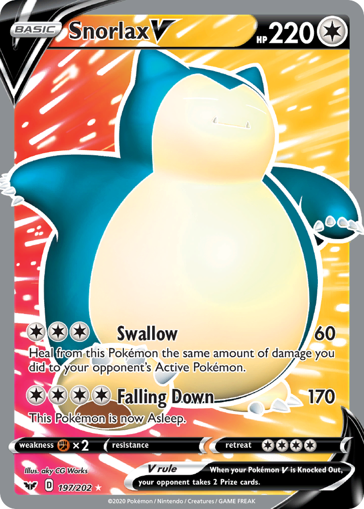 Snorlax V (197/202) [Sword & Shield: Base Set] - Comfy Hobbies