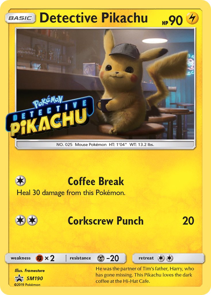 Detective Pikachu (SM190) (Stamped) [Sun & Moon: Black Star Promos] - Comfy Hobbies