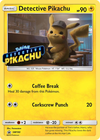 Detective Pikachu (SM190) (Stamped) [Sun & Moon: Black Star Promos] - Comfy Hobbies