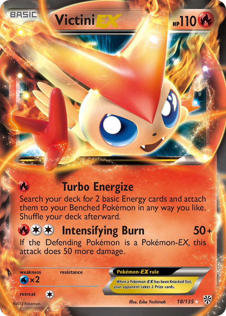 Victini EX (18/135) [Black & White: Plasma Storm] - Comfy Hobbies