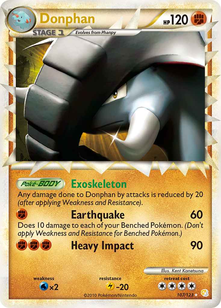 Donphan (107/123) [HeartGold & SoulSilver: Base Set] - Comfy Hobbies