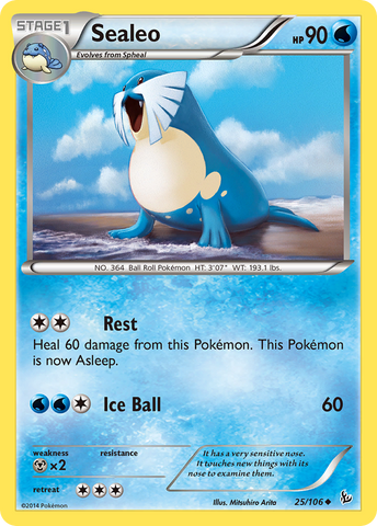 Sealeo (25/106) [XY: Flashfire] - Comfy Hobbies