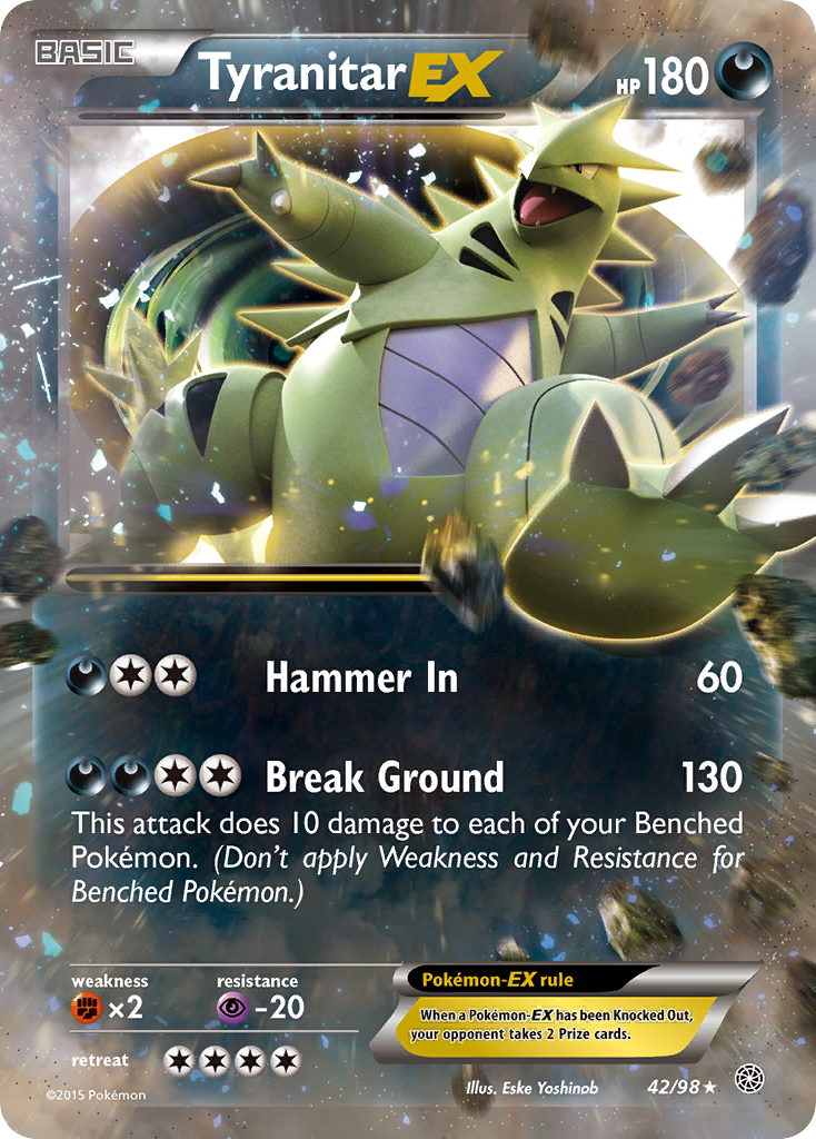 Tyranitar EX (42/98) [XY: Ancient Origins] - Comfy Hobbies