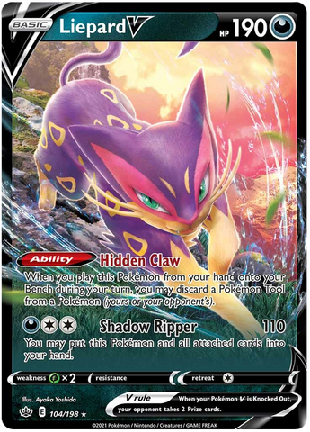 Liepard V (104/198) [Sword & Shield: Chilling Reign] - Comfy Hobbies