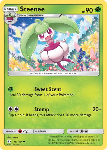 Steenee (19/149) [Sun & Moon: Base Set] - Comfy Hobbies