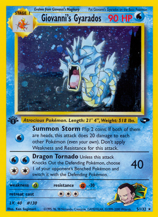 Giovanni's Gyarados (5/132) [Gym Challenge 1st Edition] - Comfy Hobbies