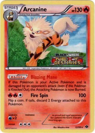 Arcanine (12/99) (Prerelease Promo) [Black & White: Black Star Promos] - Comfy Hobbies