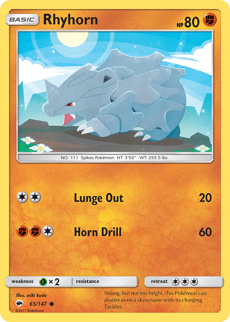 Rhyhorn (65/147) [Sun & Moon: Burning Shadows] - Comfy Hobbies