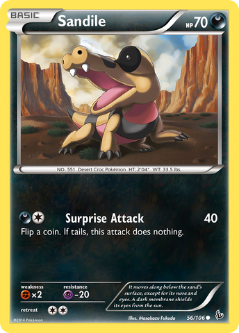 Sandile (56/106) [XY: Flashfire] - Comfy Hobbies