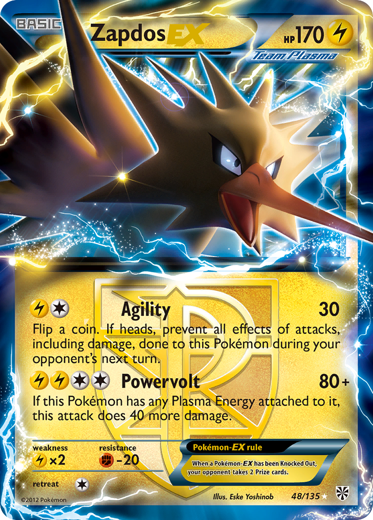 Zapdos EX (48/135) [Black & White: Plasma Storm] - Comfy Hobbies