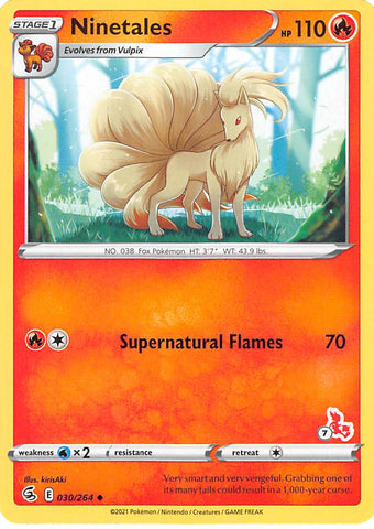 Ninetales (30/264) (Cinderace Stamp #7) [Battle Academy 2022] - Comfy Hobbies