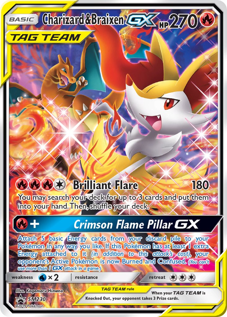 Charizard & Braixen GX (SM230) [Sun & Moon: Black Star Promos] - Comfy Hobbies