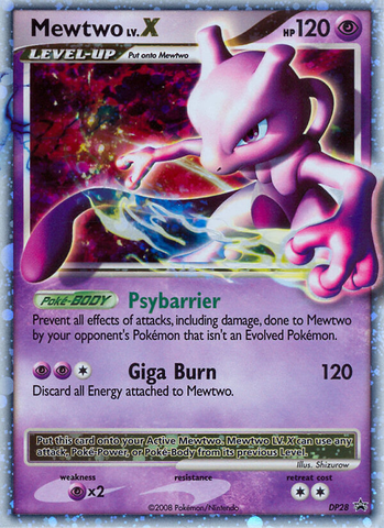 Mewtwo LV.X (DP28) [Diamond & Pearl: Black Star Promos] - Comfy Hobbies