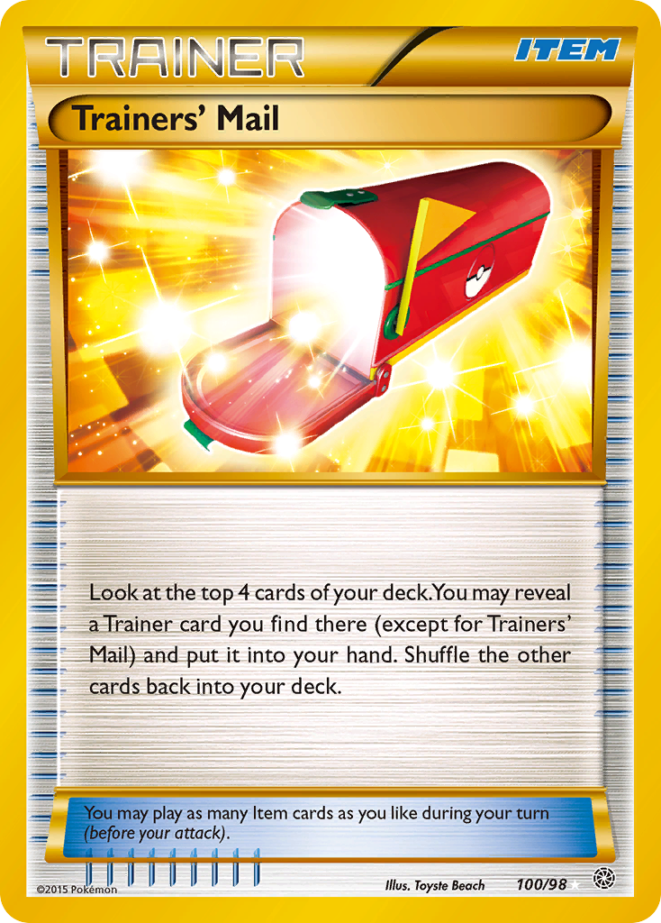 Trainers' Mail (100/98) [XY: Ancient Origins] - Comfy Hobbies