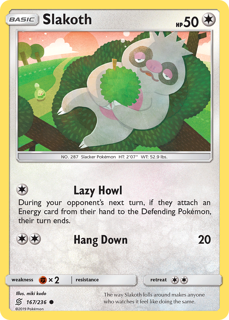 Slakoth (167/236) [Sun & Moon: Unified Minds] - Comfy Hobbies