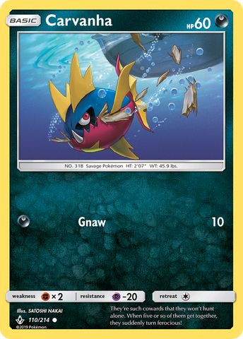 Carvanha (110/214) [Sun & Moon: Unbroken Bonds] - Comfy Hobbies