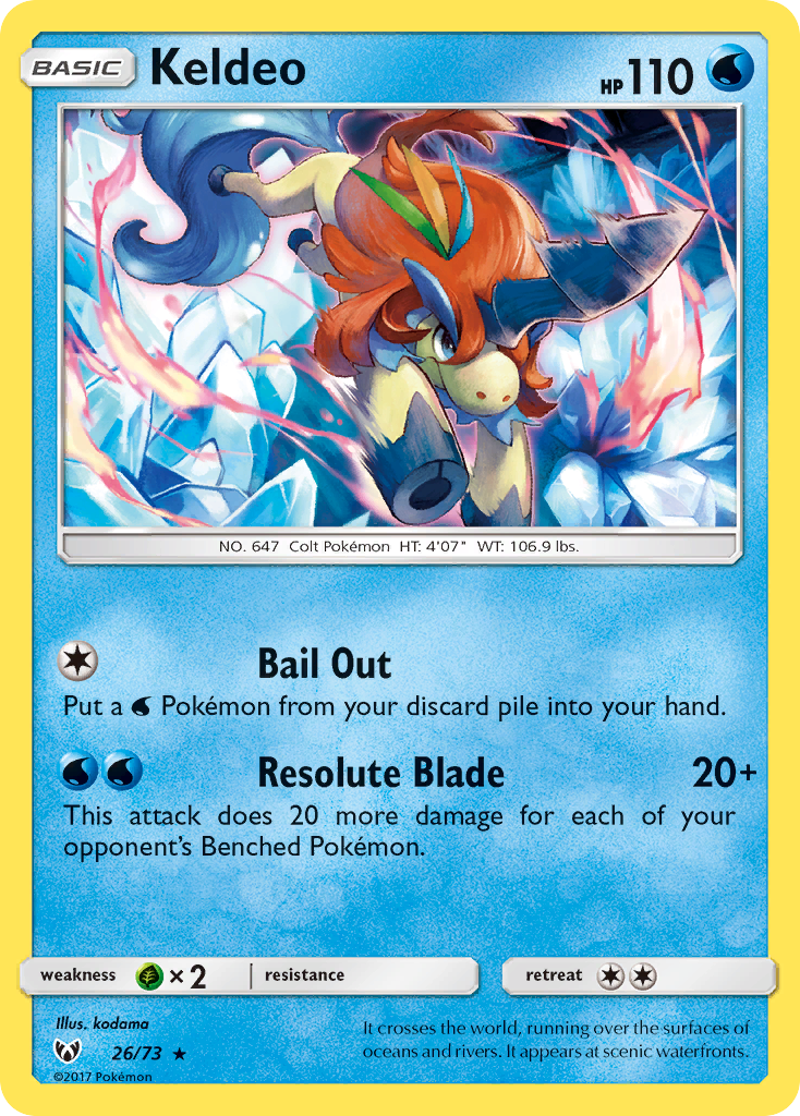 Keldeo (26/73) [Sun & Moon: Shining Legends] - Comfy Hobbies