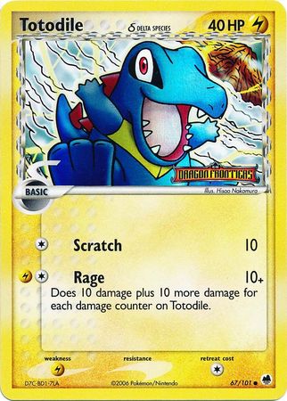 Totodile (67/101) (Delta Species) (Stamped) [EX: Dragon Frontiers] - Comfy Hobbies
