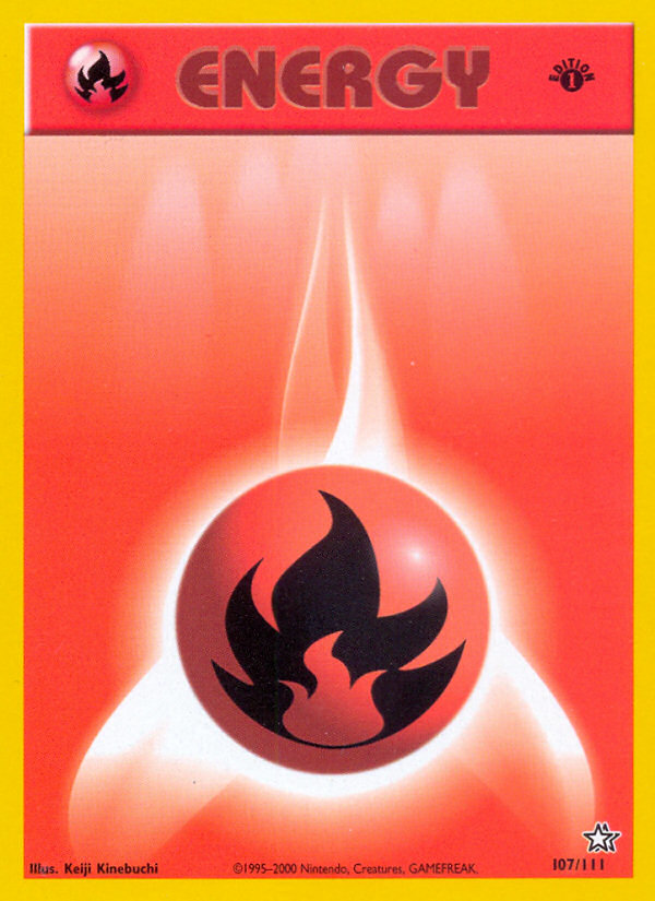 Fire Energy (107/111) [Neo Genesis 1st Edition] - Comfy Hobbies