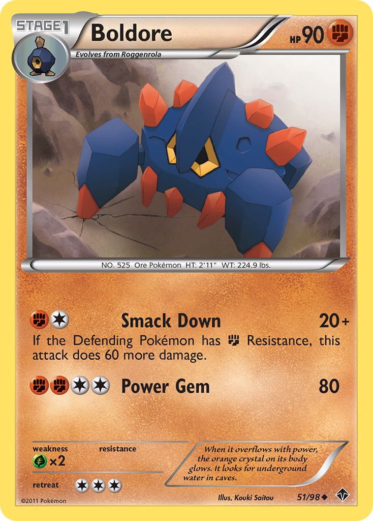 Boldore (51/98) [Black & White: Emerging Powers] - Comfy Hobbies