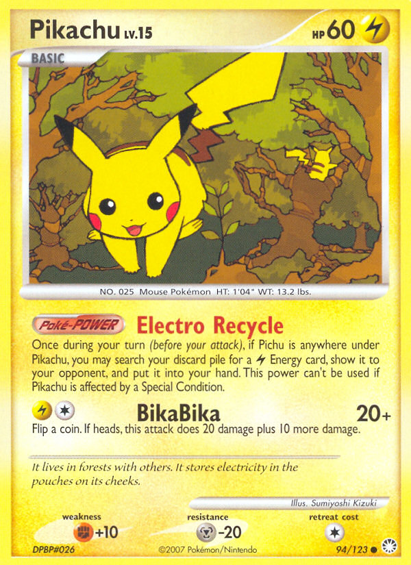 Pikachu (94/123) [Diamond & Pearl: Mysterious Treasures] - Comfy Hobbies